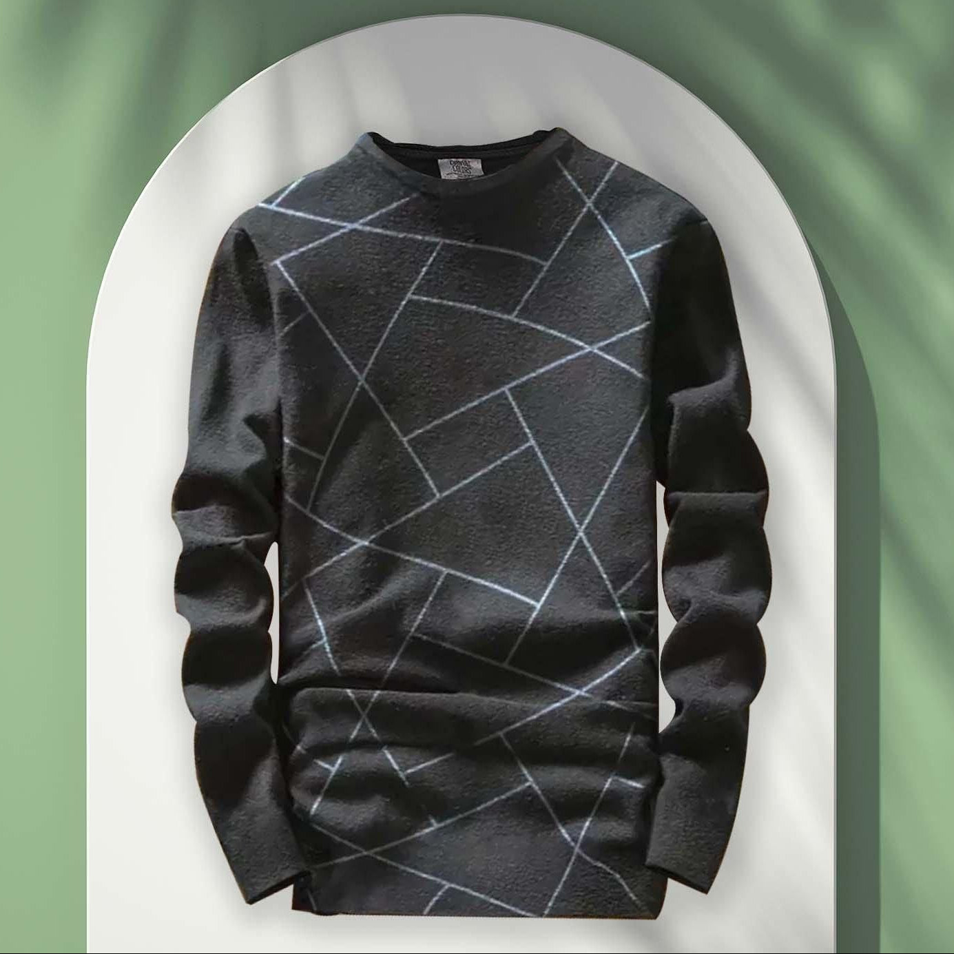 Cotton Blend Stripes Full Sleeves T-Shirts